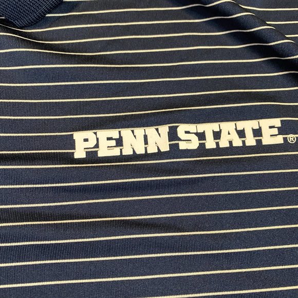 Nike Dri Fit Penn State Nittany Lions Golf Polo Blue White Stripe 2XL XXL - Picture 5 of 6
